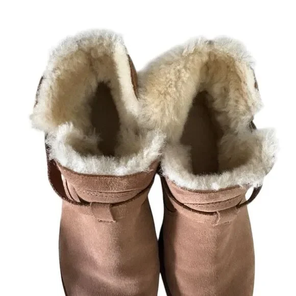 UGG Elisa Genuine Shearling Pull-on  Bootie US  Size 8.5 Women’s Chestnut Browm - Picture 8 of 9